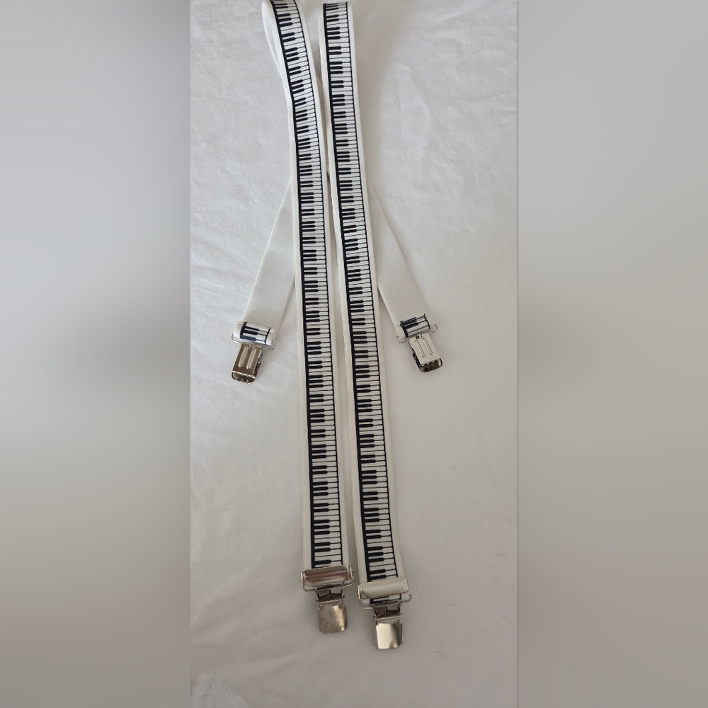 Piano Key Pattern Suspenders